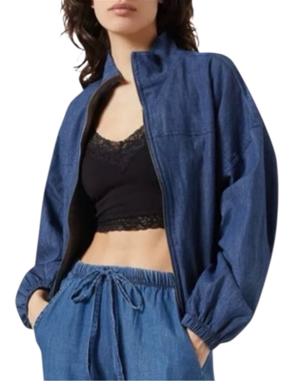 NEW Electric & Rose Monty Chambray Denim Puffer Jacket Women’s Size XLarge NWT